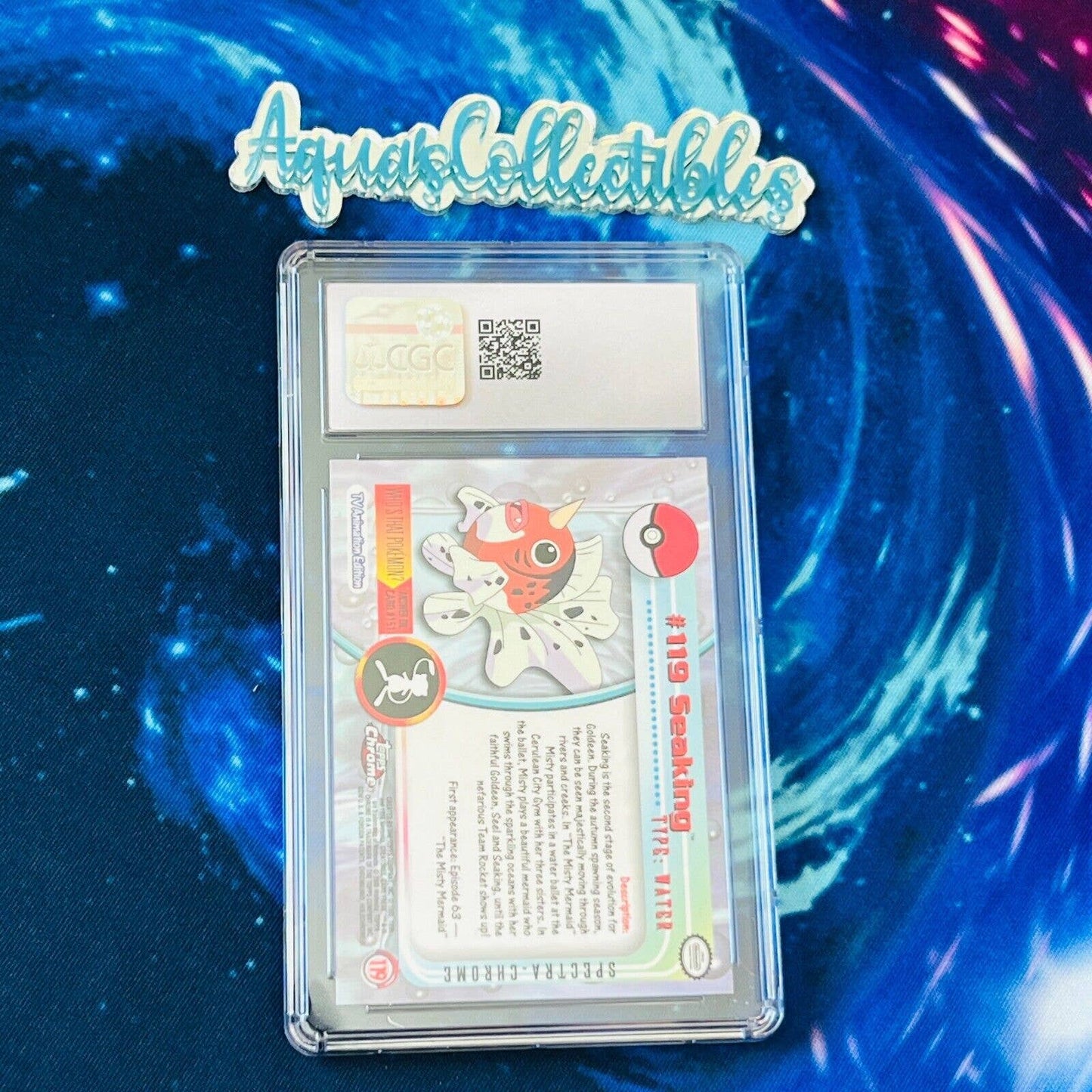 CGC 9 MINT Seaking Spectra #119 Pokemon 2000 Topps Chrome Holo Rare (PSA/BGS)