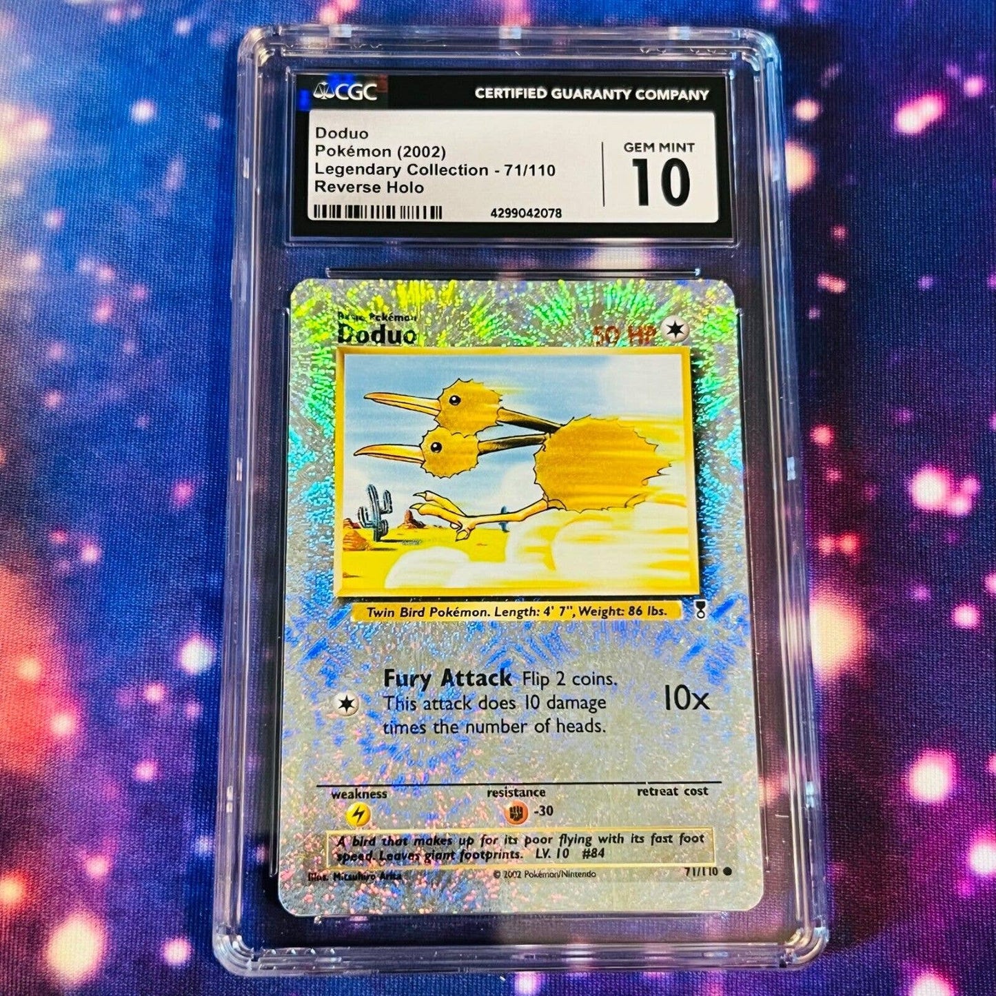 CGC 10 GEM MINT Doduo 71/110 Pokémon Legendary Collection Reverse (PSA/BGS)