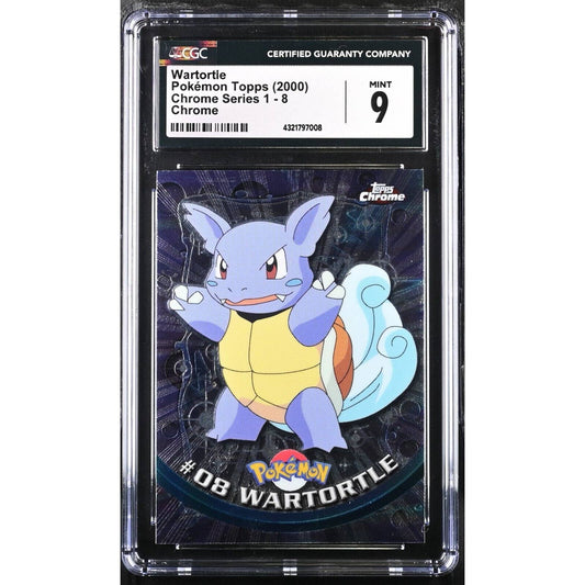 CGC 9 MINT Wartortle #8 Pokemon 2000 Topps Chrome Holo Rare (PSA/BGS)