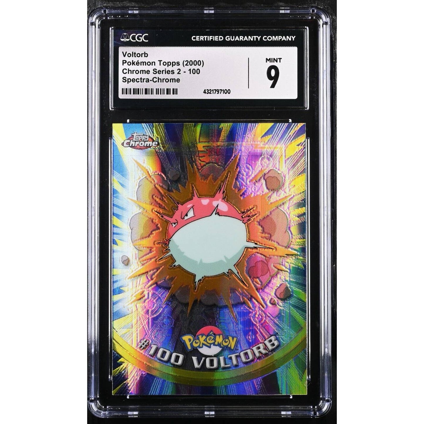 CGC 9 MINT Voltorb Spectra #100 Pokemon 2000 Topps Chrome Holo Rare (PSA/BGS)