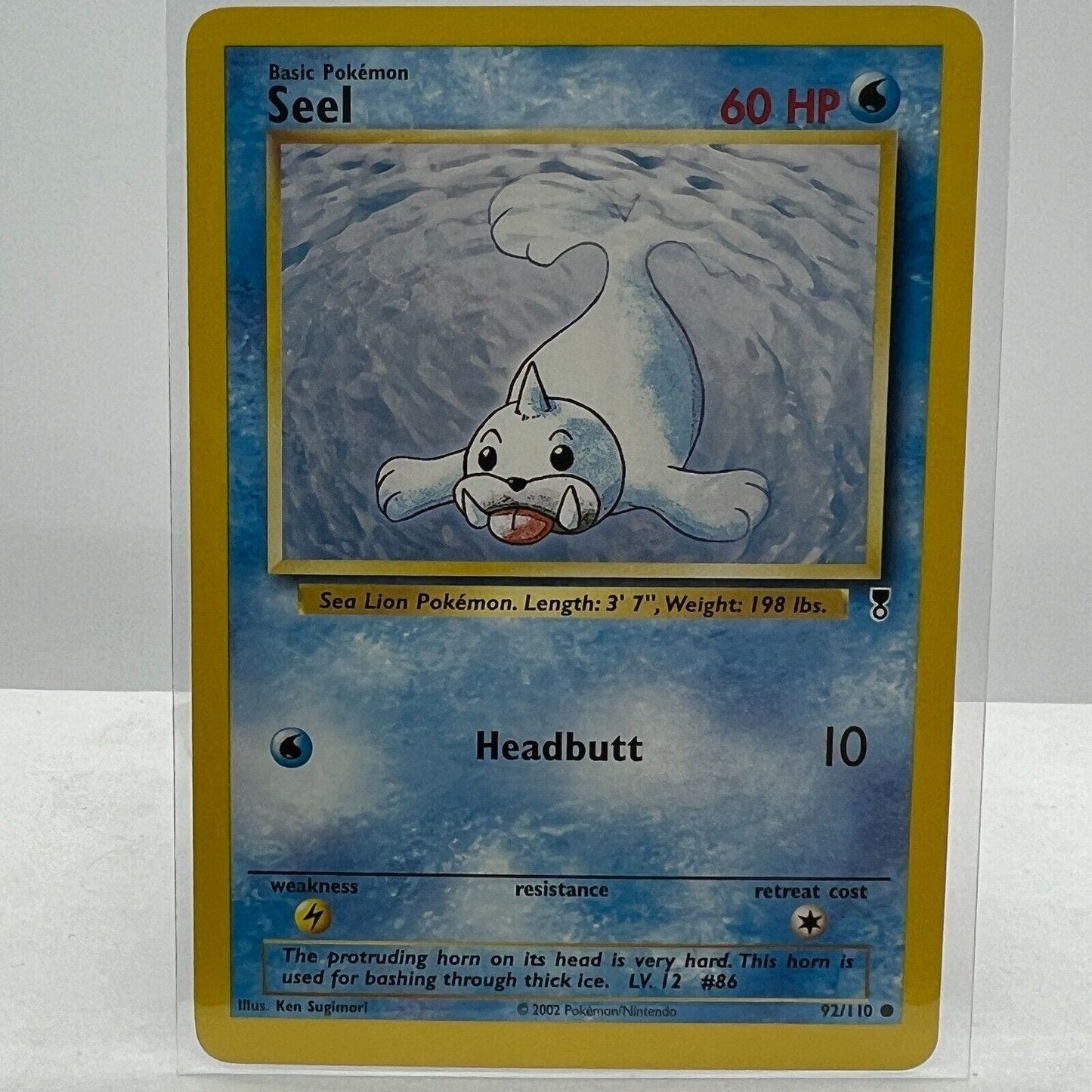 Pokémon Seel 92/110 Pokemon 2000 Legendary Collection TCG Common Card NM-MT