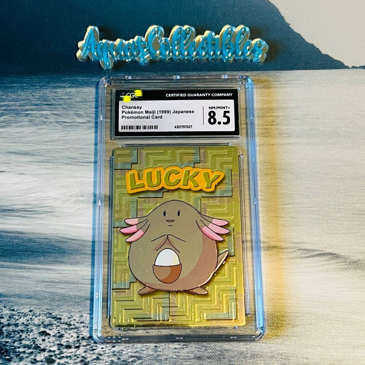 CGC 8.5 NM/MINT+ Chansey Lucky Embossed Pokemon Meiji Japanese (PSA/BGS)