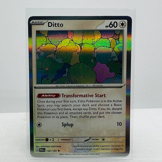 Pokémon Ditto 132/165 Scarlet & Violet Pokemon 151 TCG Holo Rare Card NM-MT