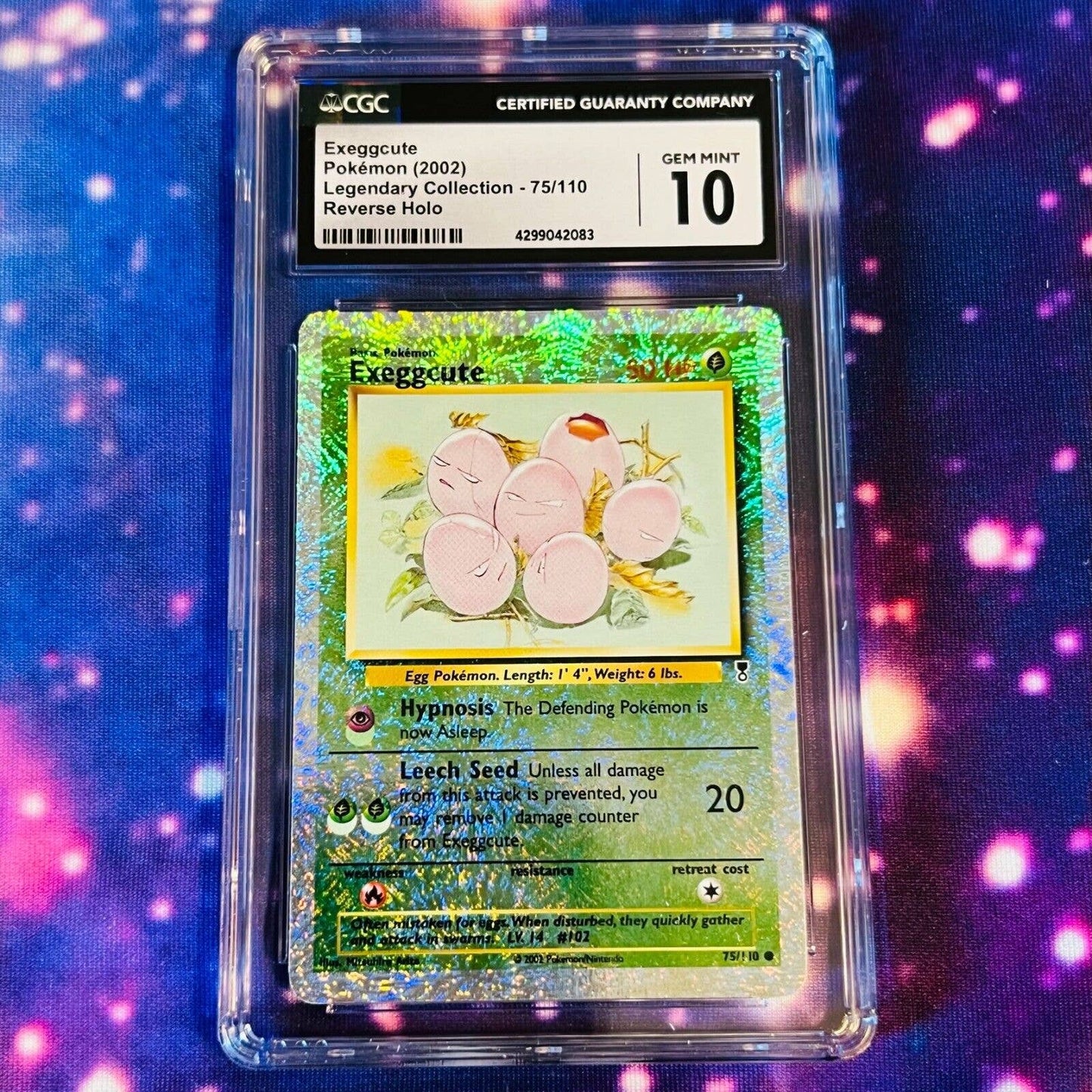 CGC 10 GEM MINT Exeggcute 75/110 Pokémon Legendary Collection Reverse (PSA/BGS)