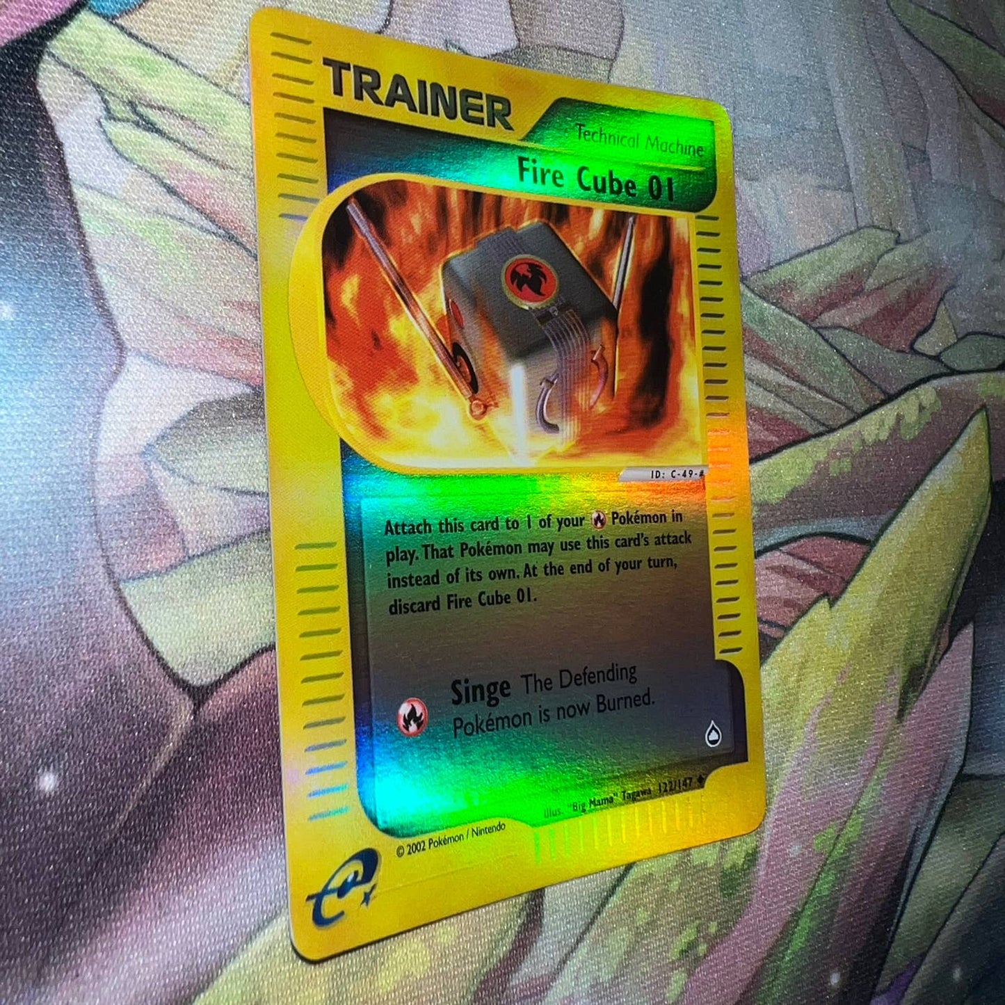 Pokémon Fire Cube 01 Trainer 122/147 Aquapolis Reverse Holo TCG Pokemon Card NM