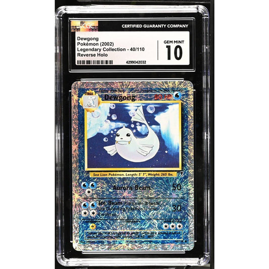 CGC 10 GEM MINT Dewgong 40/110 Pokémon Legendary Collection Reverse (PSA/BGS)