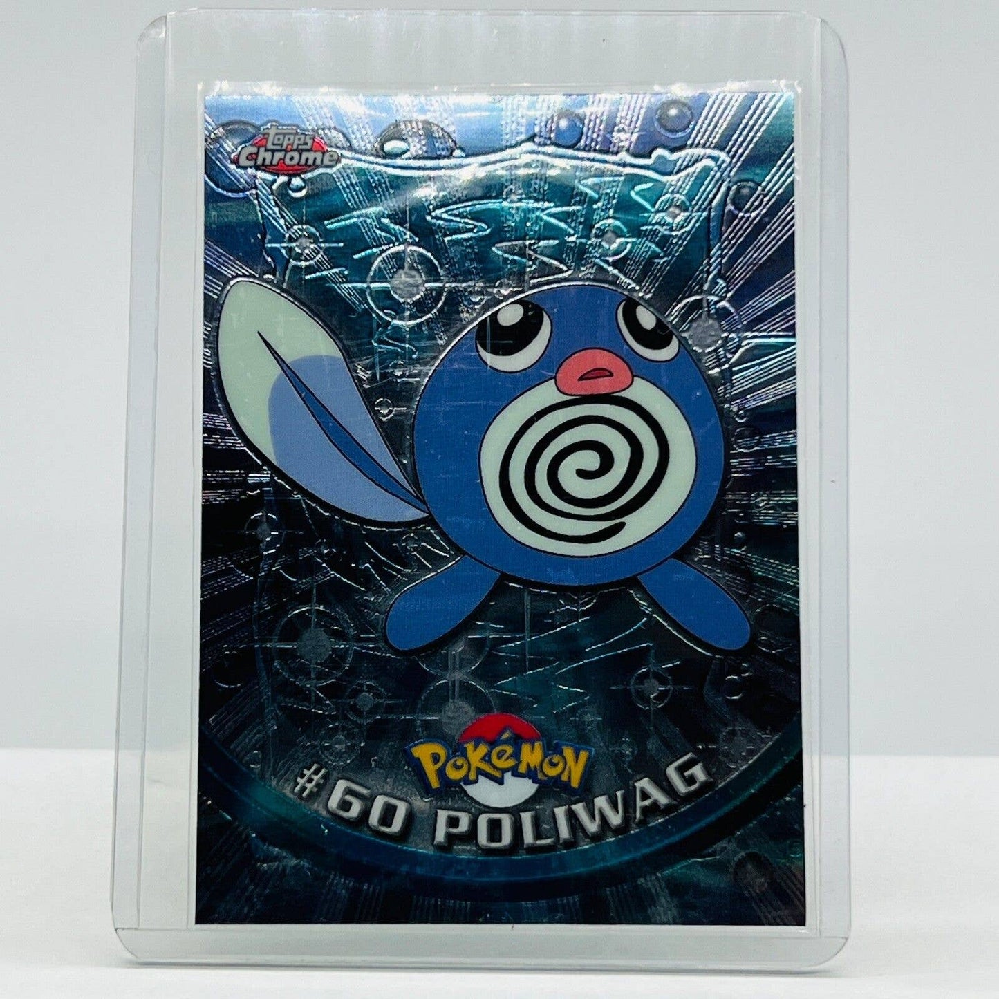 Pokémon Poliwag #60 Pokemon 2000 Topps TV Animation Chrome Series 1 Holo Foil