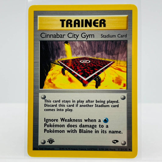 Pokémon Cinnabar City Gym 1st Edition 113/132 Gym Challenge Uncommon Card NM-MT