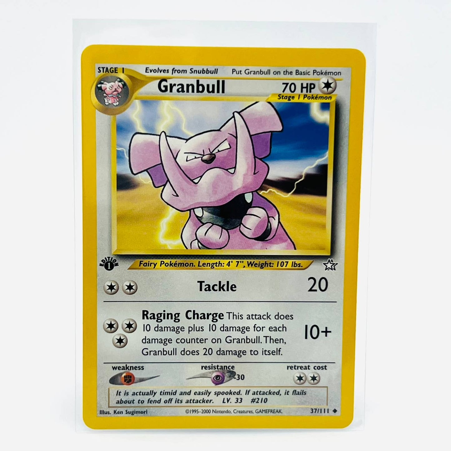 Pokémon Granbull 1st Edition 37/111 Neo Genesis WOTC Pokemon Uncommon Card NM-MT