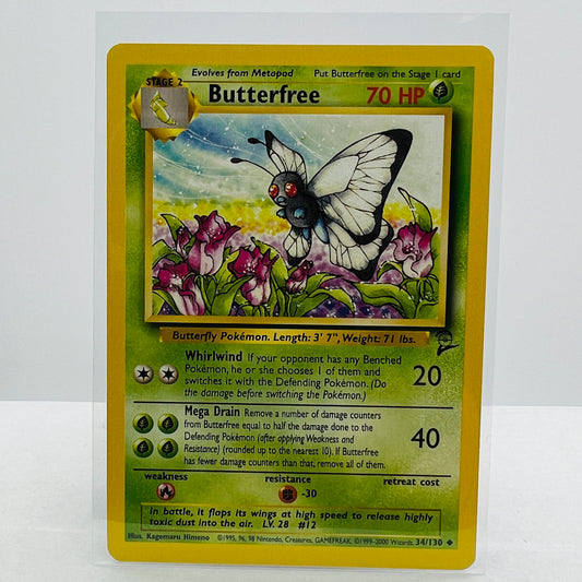 Pokémon Butterfree 34/130 Base Set 2 Pokemon 2000 WOTC Uncommon Card NM-MT