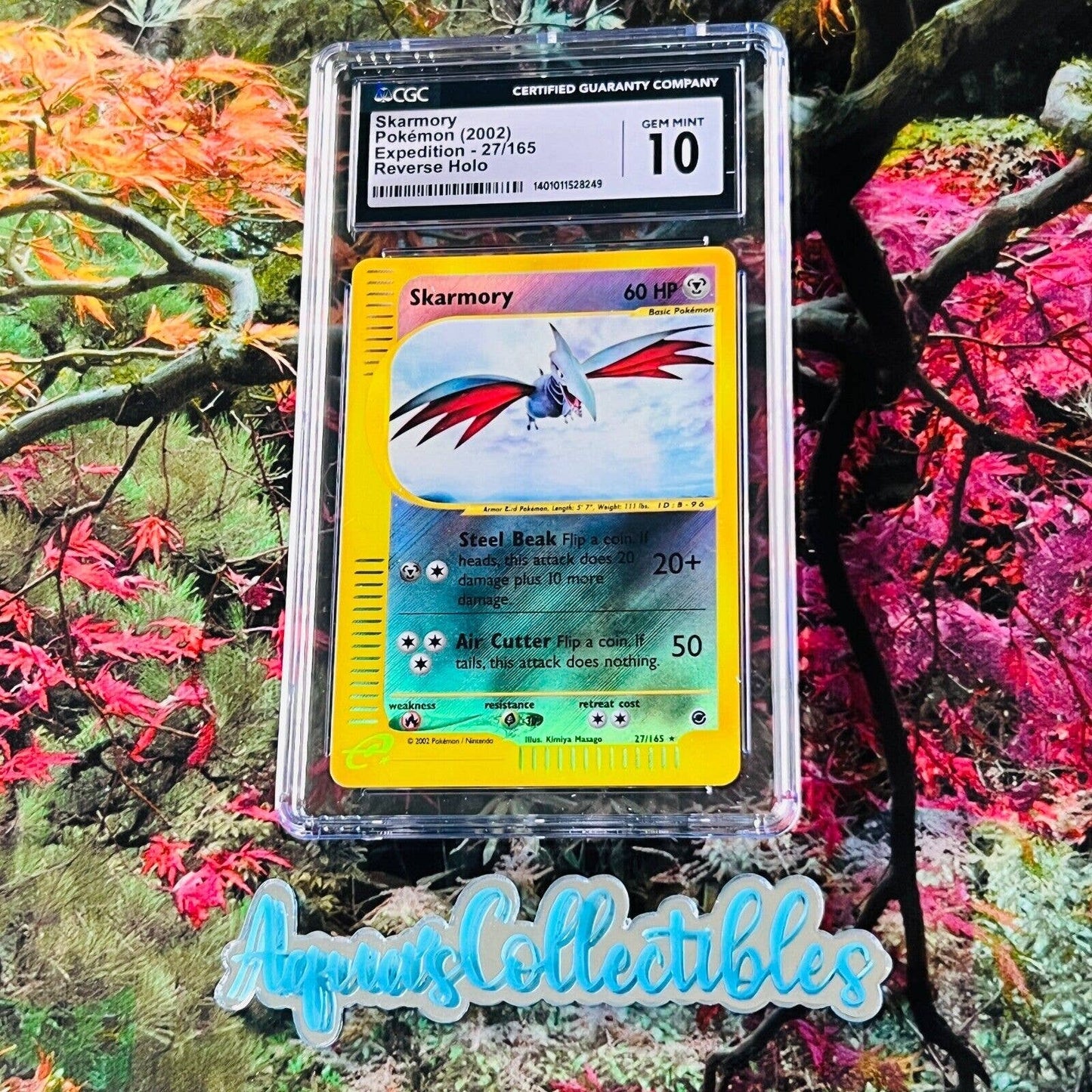 CGC 10 GEM MINT Skarmory 27/165 Pokémon Expedition 2002 Reverse Holo (PSA/BGS)