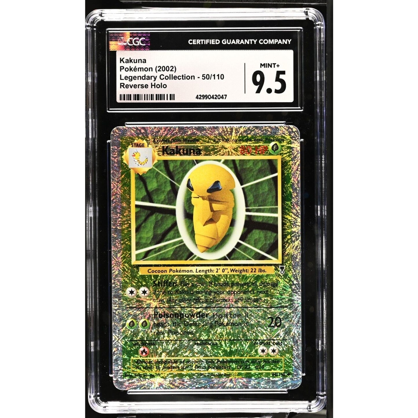 CGC 9.5 MINT+ Kakuna 50/110 Pokémon Legendary Collection Reverse (PSA/BGS)