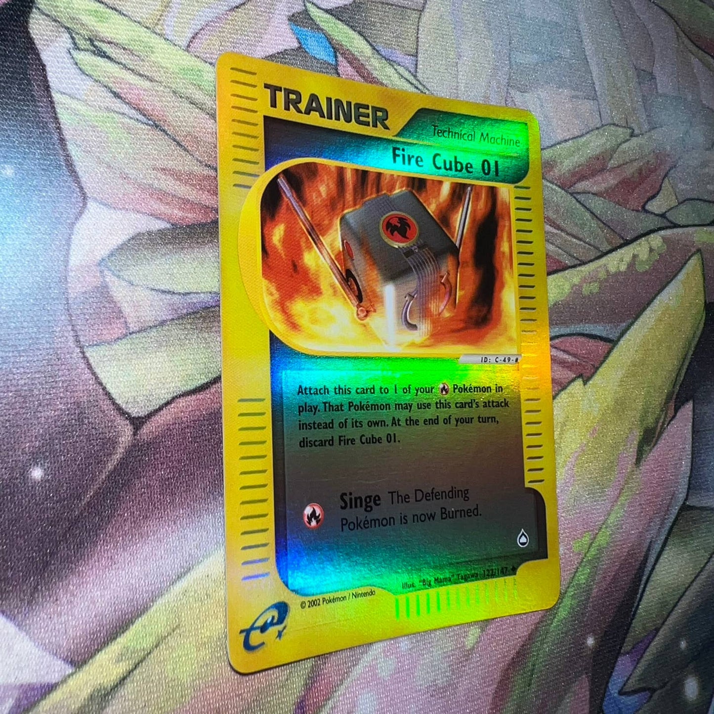 Pokémon Fire Cube 01 Trainer 122/147 Aquapolis Reverse Holo TCG Pokemon Card NM