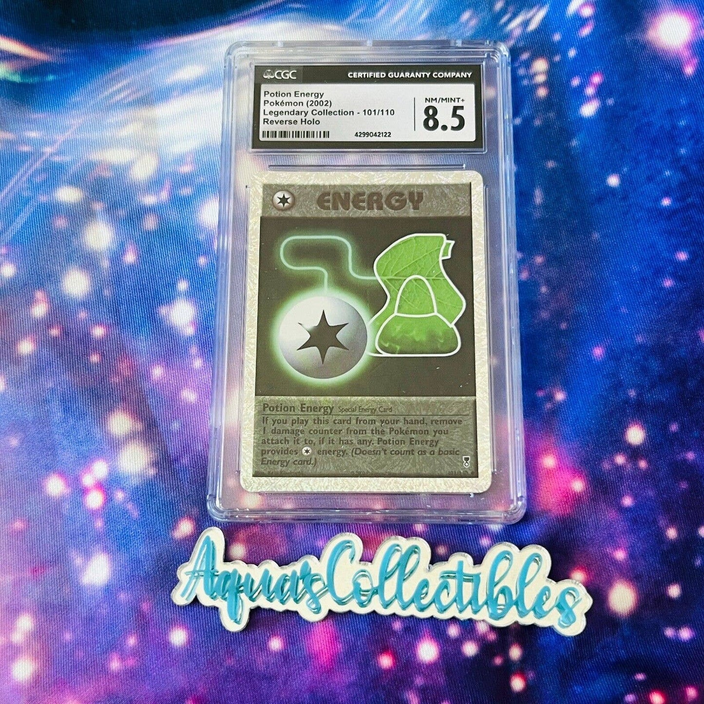 CGC 8.5 NM/MINT+ Potion Energy 101/110 Collection Reverse Holo (PSA/BGS)