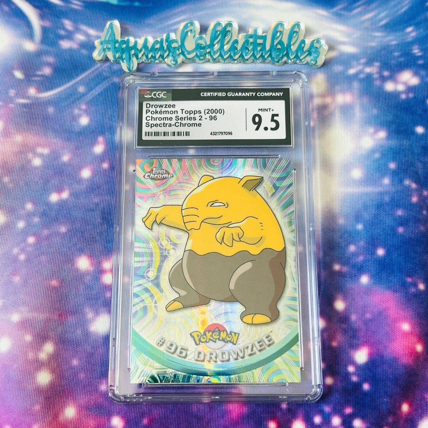 CGC 9.5 MINT+ Drowzee Spectra #96 Pokemon 2000 Topps Chrome Rare (PSA/BGS)