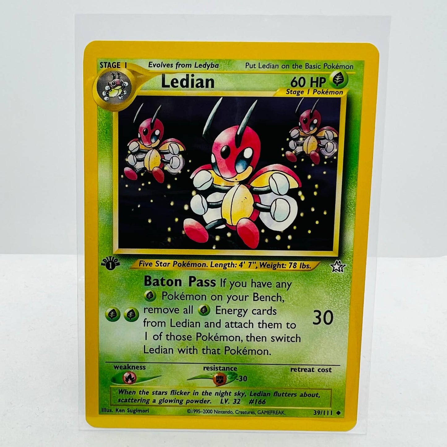 Pokémon Ledian 1st Edition 39/111 Neo Genesis WOTC Pokemon Uncommon Card NM-MT