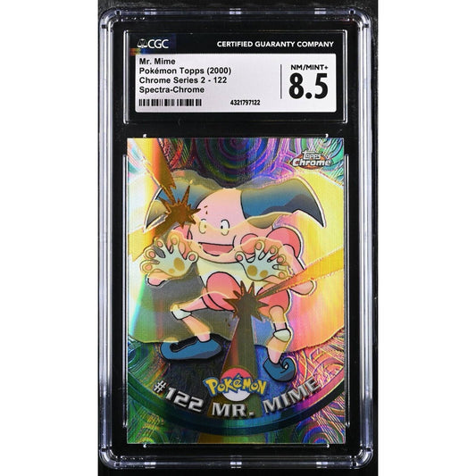 CGC 8.5 NM/MINT+ Mr. Mime Spectra #122 Pokemon 2000 Topps Chrome Rare (PSA/BGS)