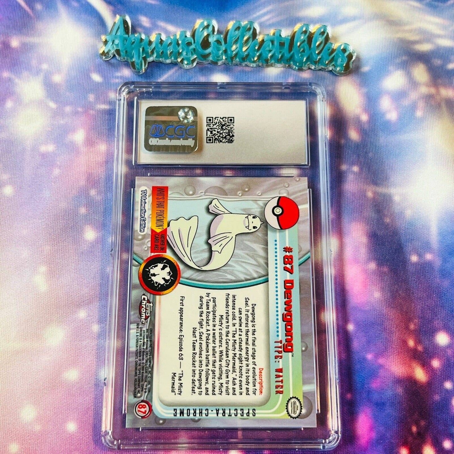 CGC 10 GEM MINT Dewgong Spectra #87 Pokemon 2000 Topps Chrome Rare (PSA/BGS)