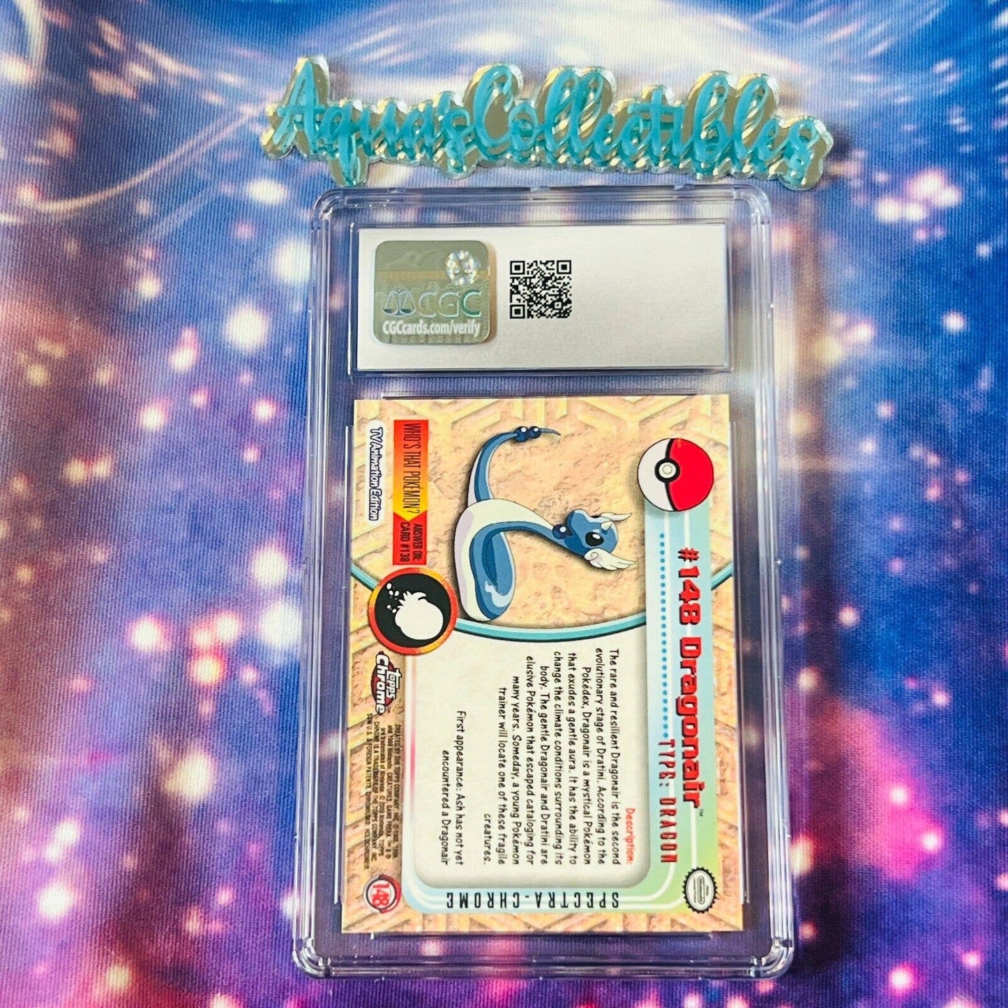 CGC 9 MINT Dragonair Spectra #148 Pokemon 2000 Topps Chrome Holo Rare (PSA/BGS)