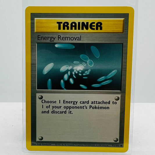 Pokémon Energy Removal 92/102 Base Set Unlimited Pokemon 1999 WOTC Uncommon NM