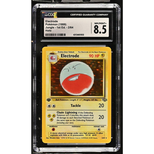 CGC 8.5 NM/MINT+ Electrode 1st Edition 2/64 Pokémon Jungle Holo Rare (PSA/BGS)