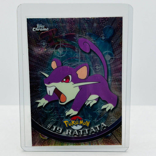 Pokémon Rattata # 19 Pokemon 2000 Topps TV Animation Chrome Series 1 Holo Foil