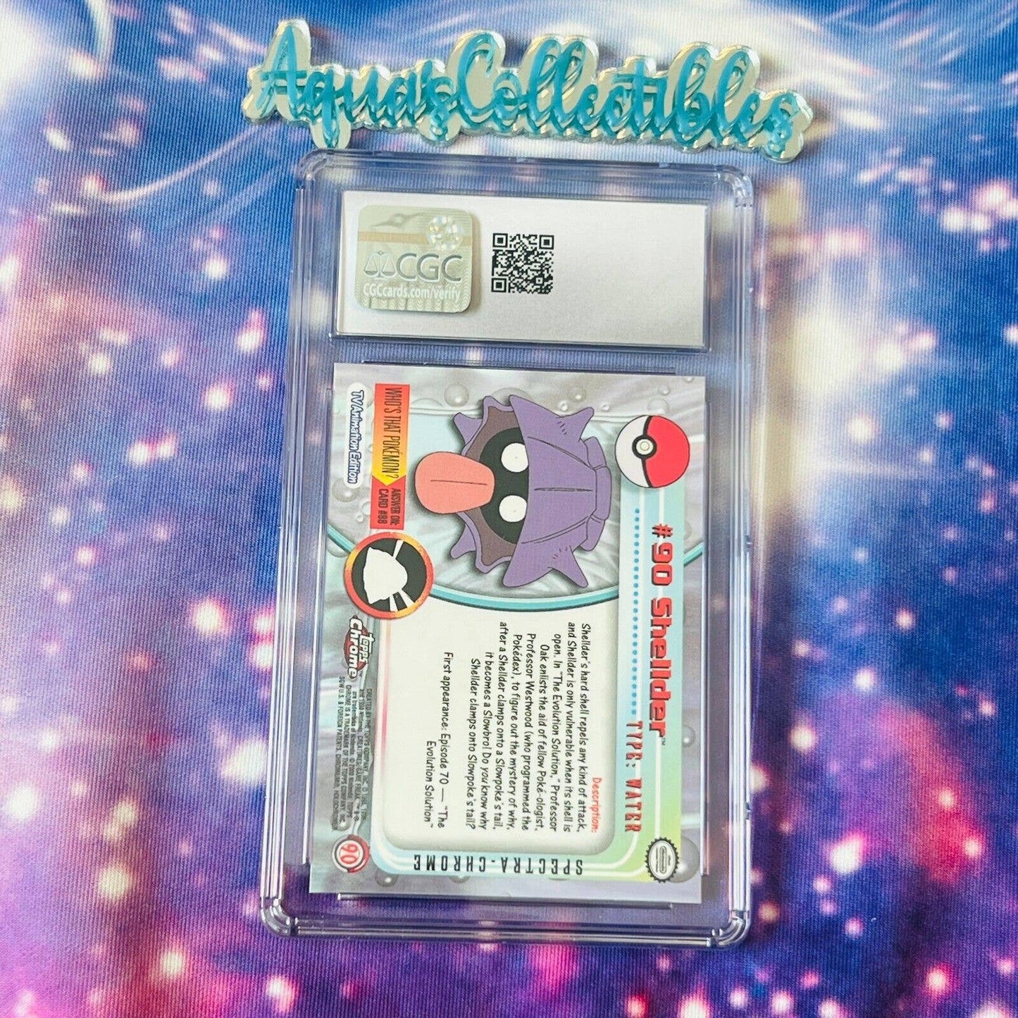 CGC 8 NM/MINT Shellder Spectra #90 Pokemon 2000 Topps Chrome Rare (PSA/BGS)