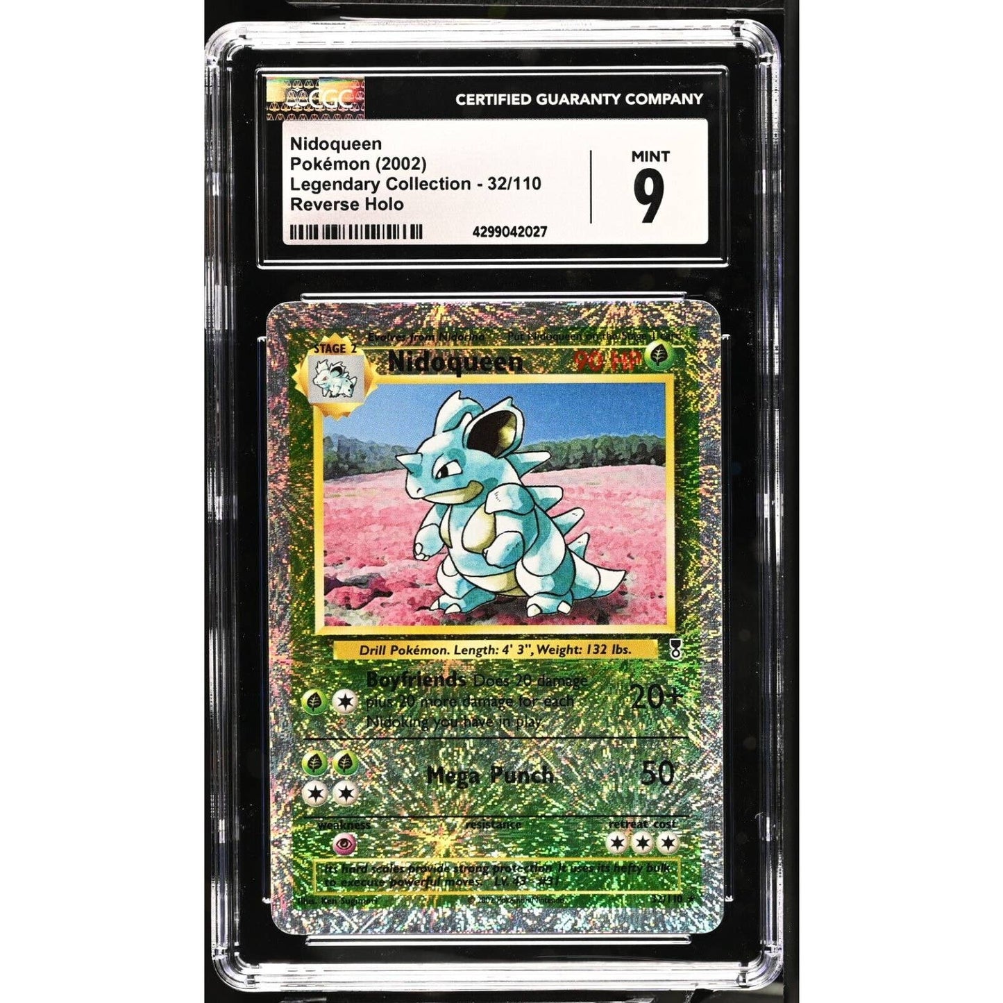 CGC 9 MINT Nidoqueen 32/110 Pokémon Legendary Collection Reverse Holo (PSA/BGS)