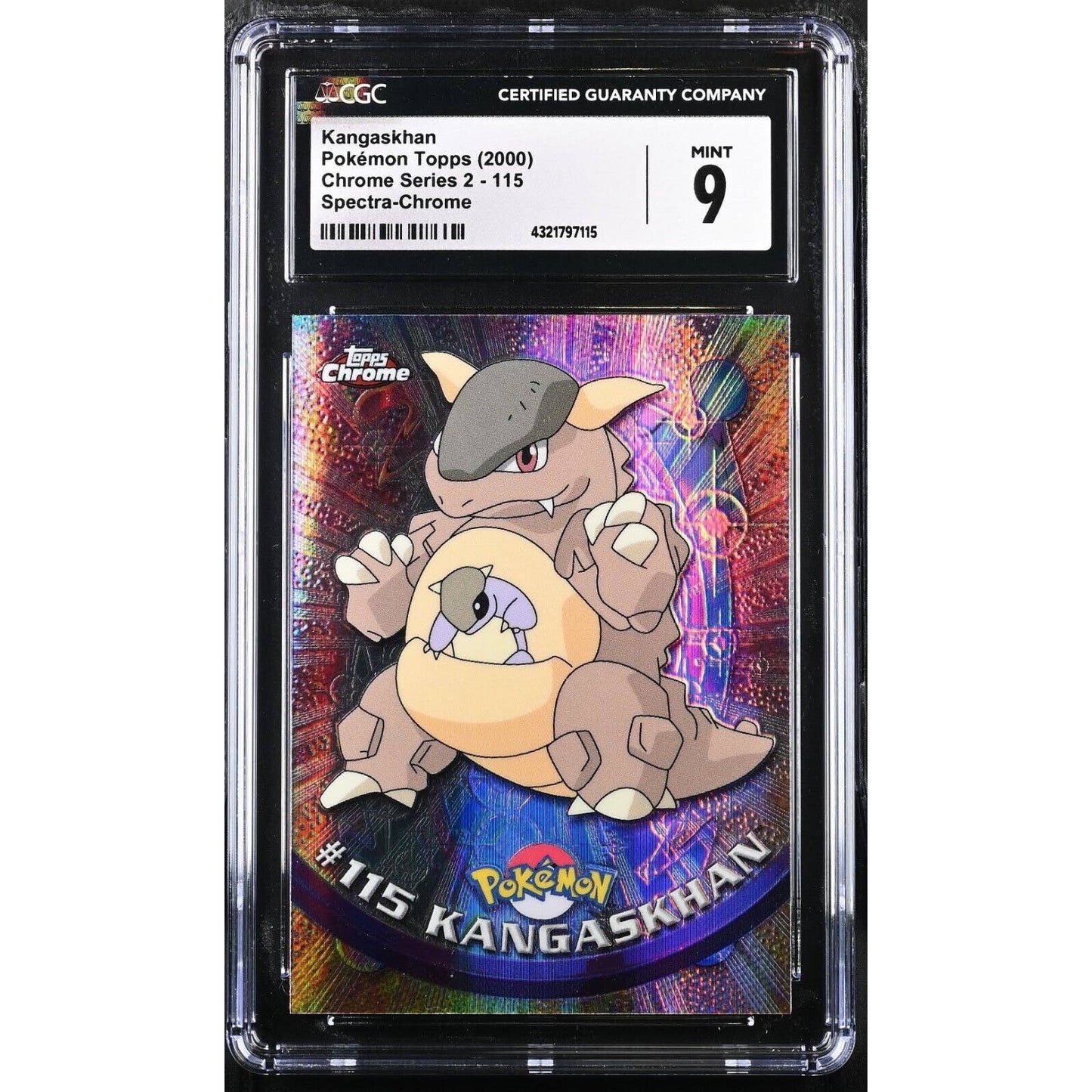 CGC 9 MINT Kangaskhan Spectra #115 Pokemon 2000 Topps Chrome Rare (PSA/BGS)