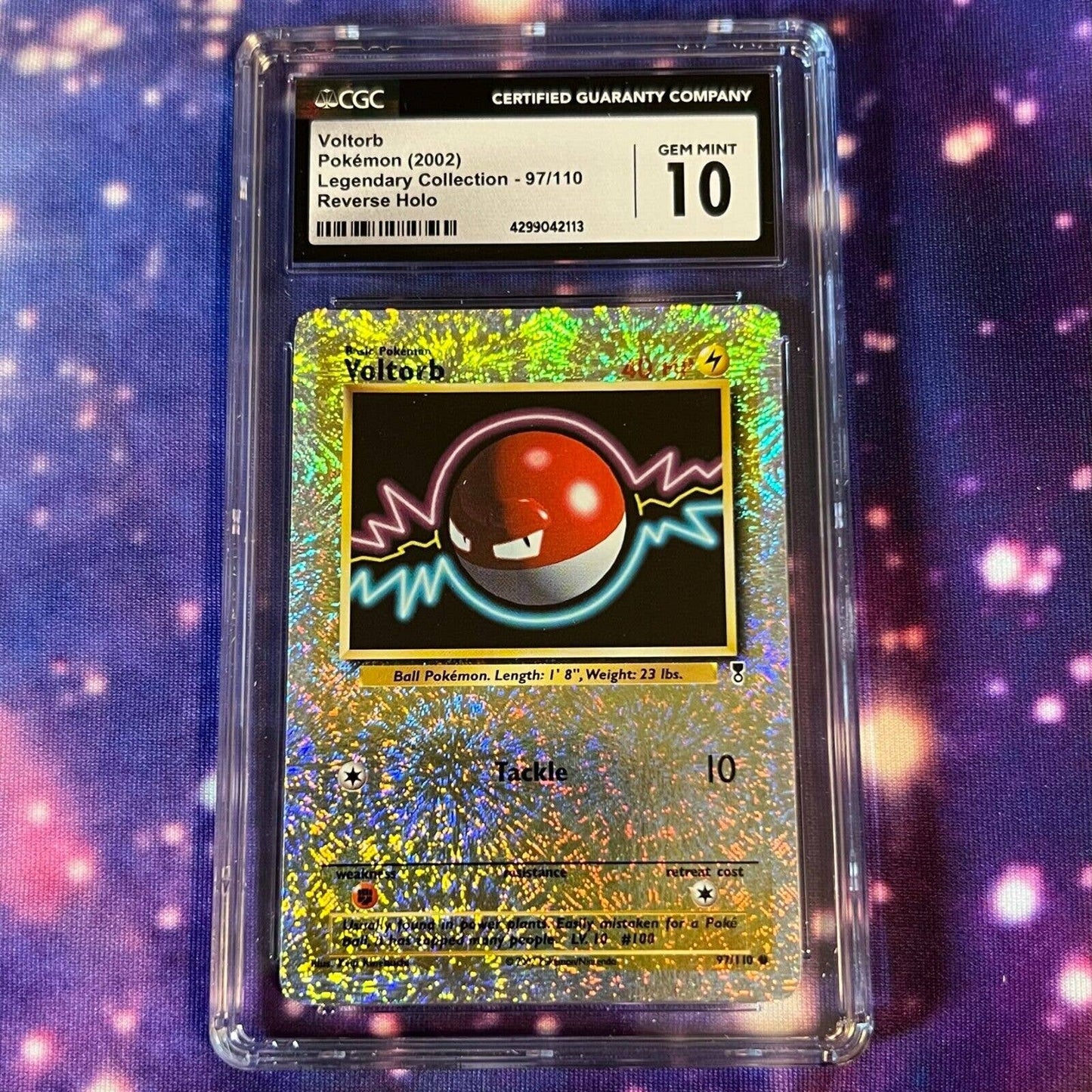 CGC 10 GEM MINT Voltorb 97/110 Pokémon Legendary Collection Reverse (PSA/BGS)