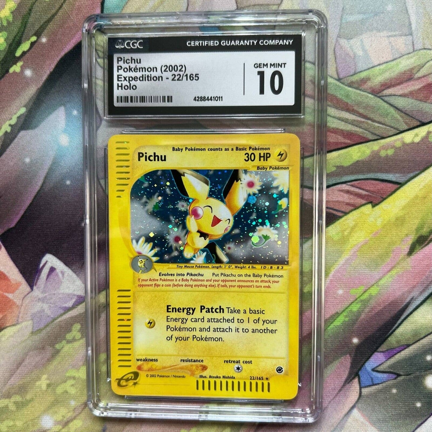 CGC 10 GEM MINT Pichu 22/165 Pokémon Expedition 2002 Holographic Rare (PSA/BGS)