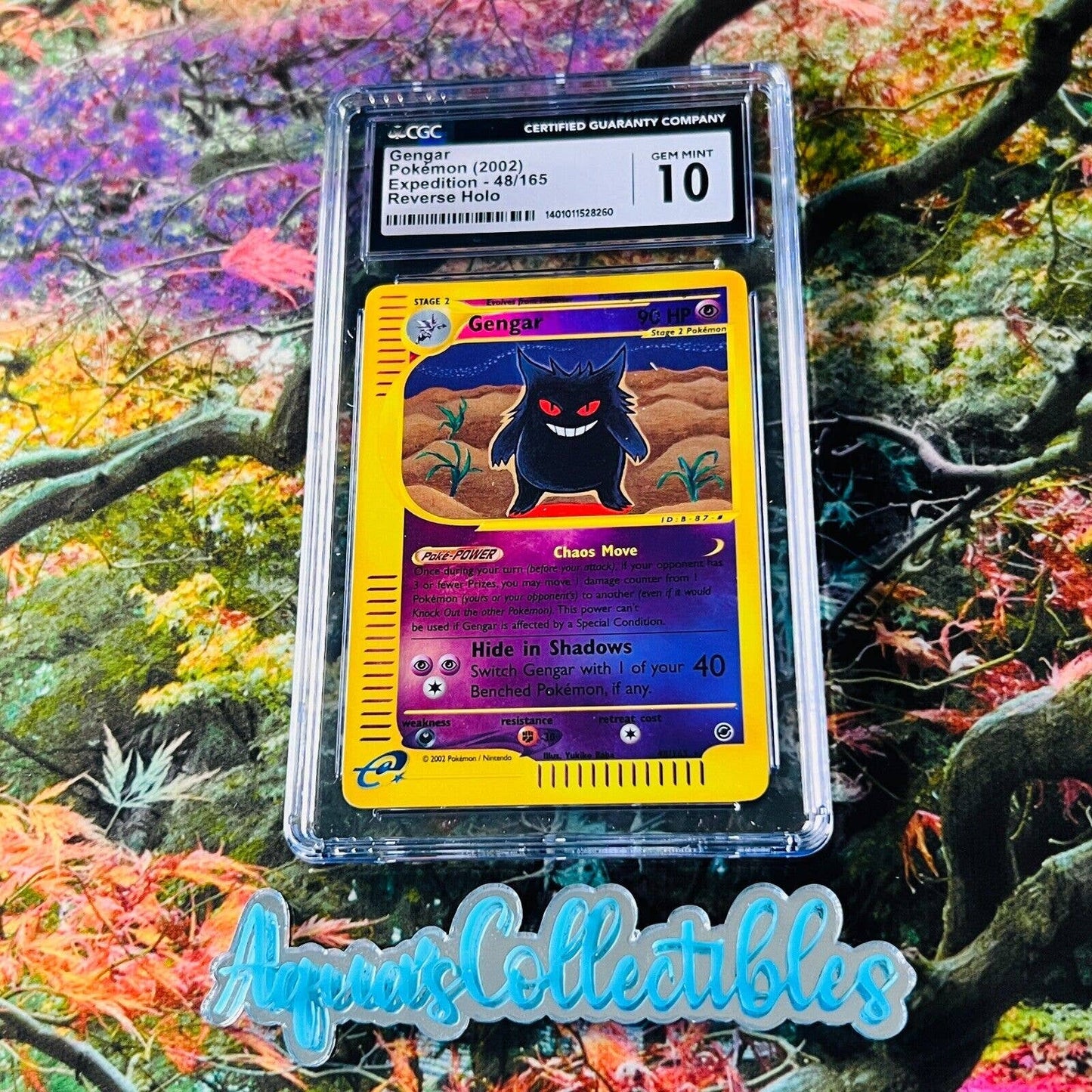 CGC 10 GEM MINT Gengar 48/165 Pokémon Expedition 2002 Reverse Holo (PSA/BGS)