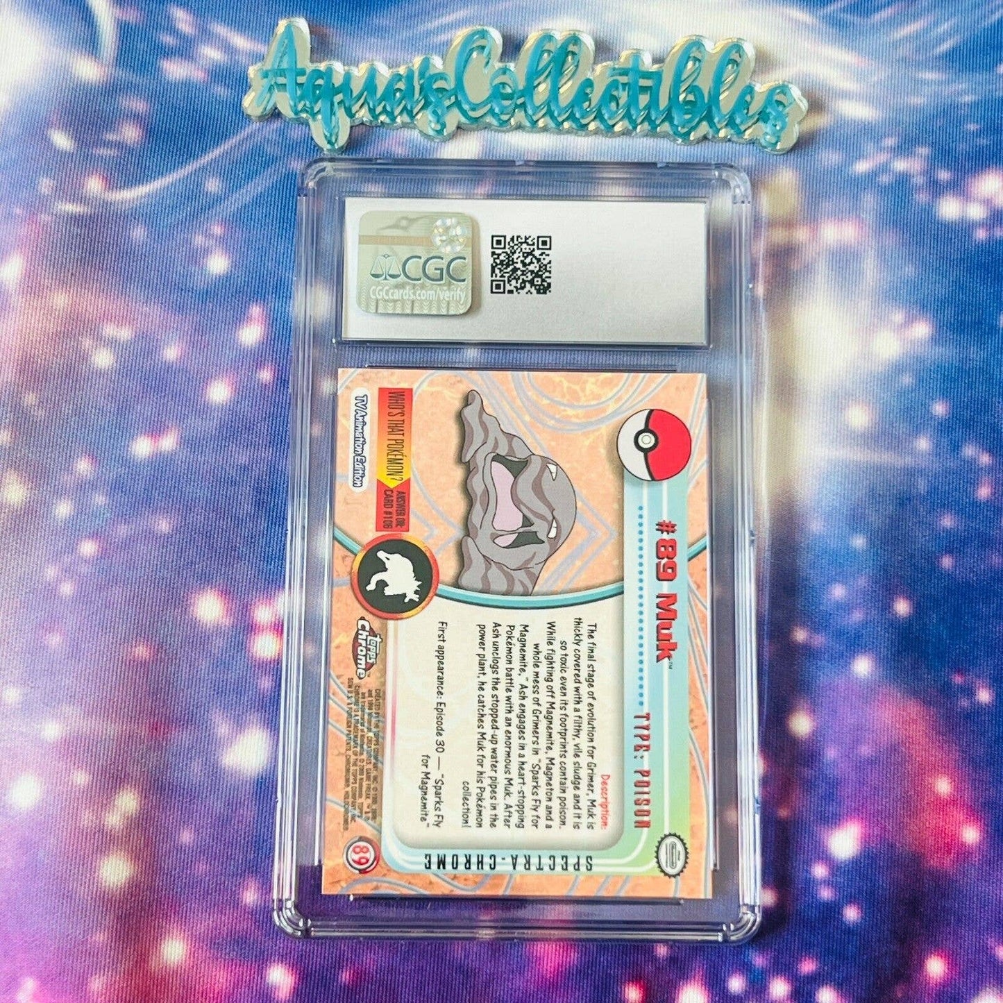 CGC 9 MINT Muk Spectra #89 Pokemon 2000 Topps Chrome Holo Rare (PSA/BGS)