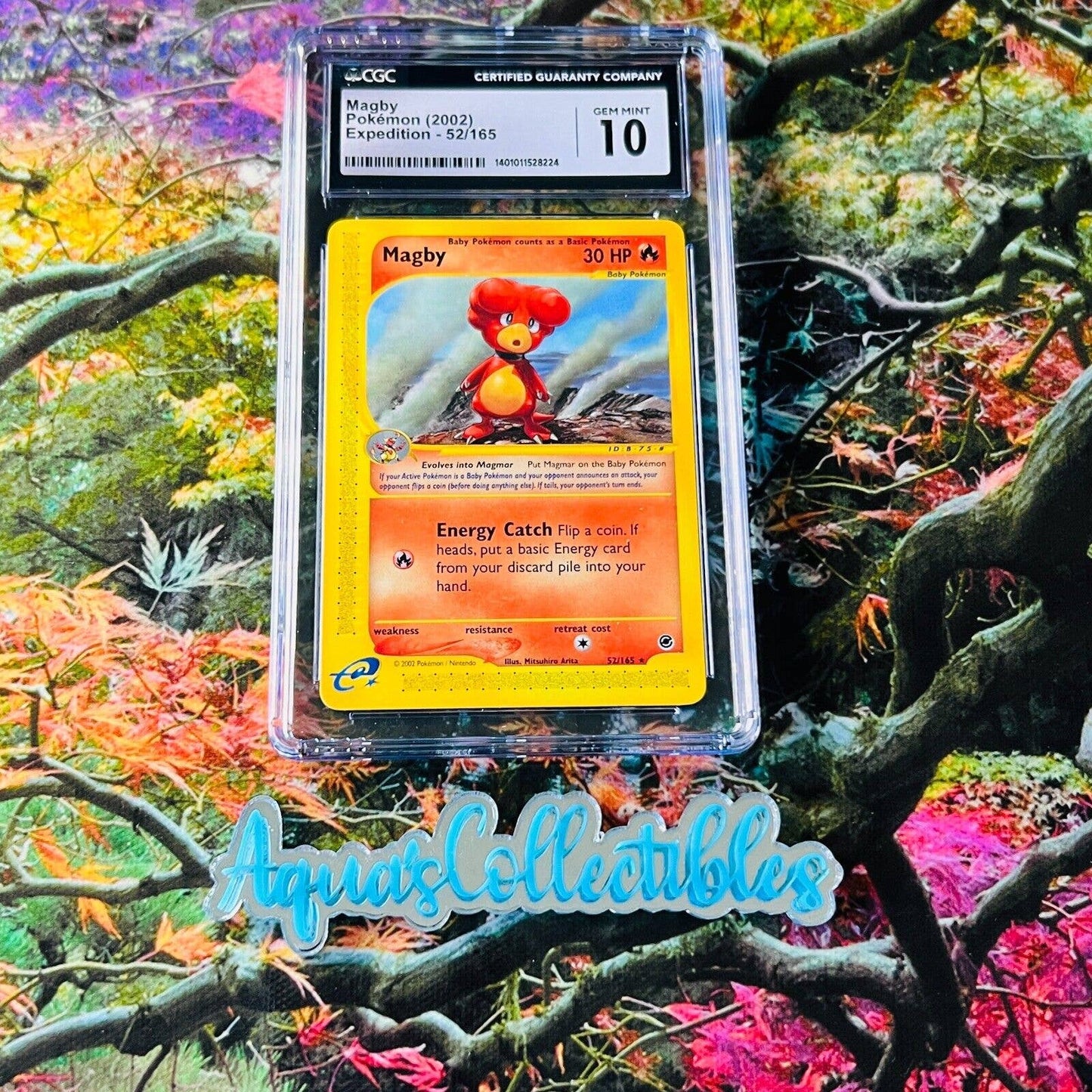 CGC 10 GEM MINT Magby 52/165 Pokémon Expedition 2002 Non Holo (PSA/BGS)