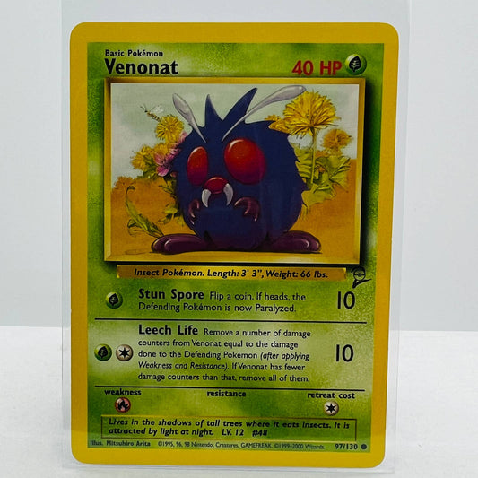 Pokémon Venonat 97/130 Base Set 2 Pokemon 2000 WOTC Common Card NM-MT