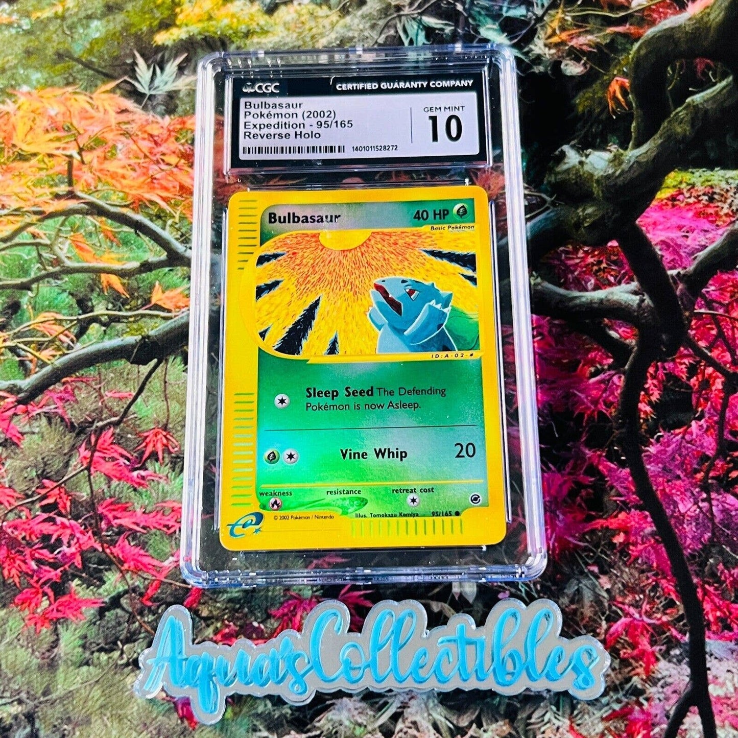 CGC 10 GEM MINT Bulbasaur 95/165 Pokémon Expedition 2002 Reverse Holo (PSA/BGS)