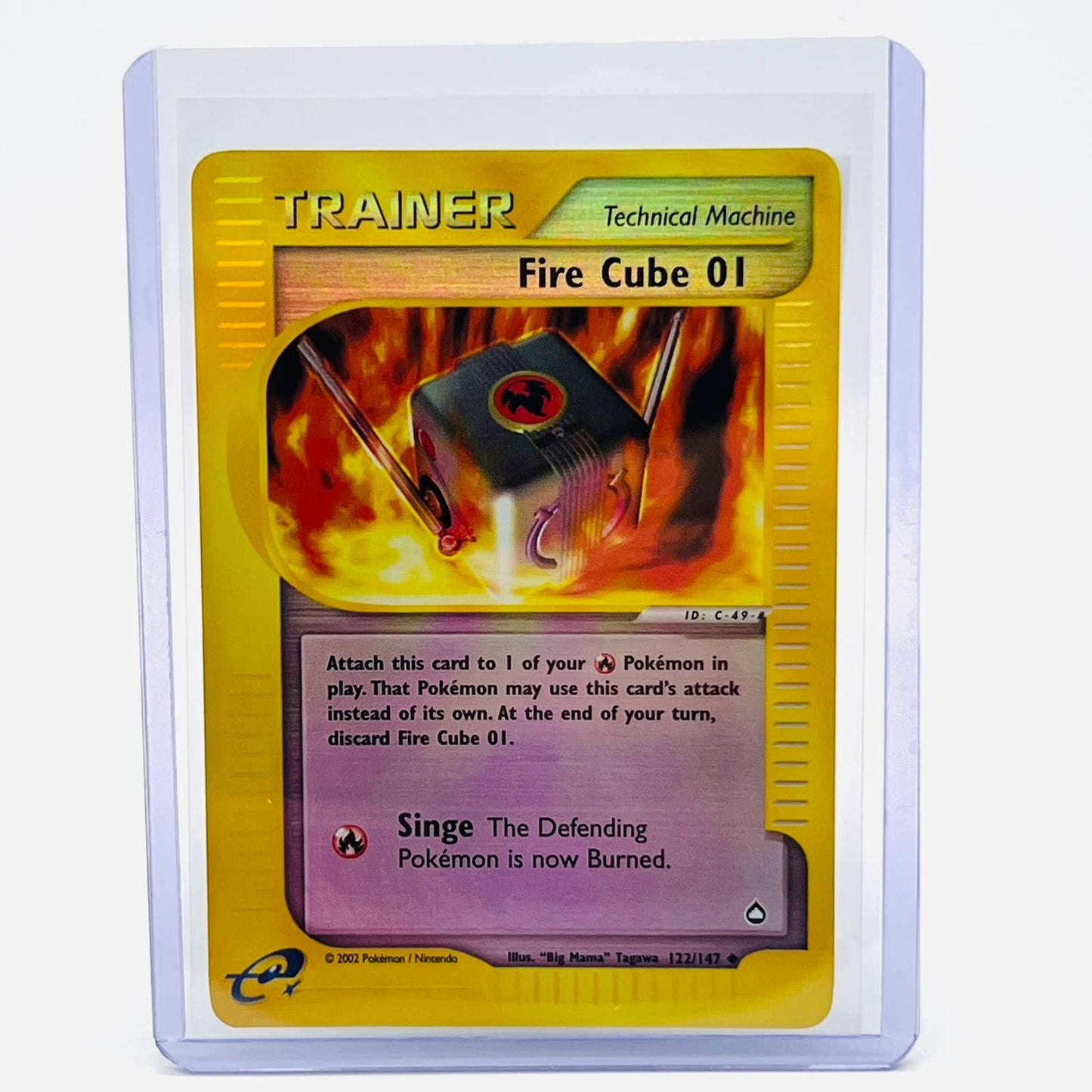 Pokémon Fire Cube 01 Trainer 122/147 Aquapolis Reverse Holo TCG Pokemon Card NM