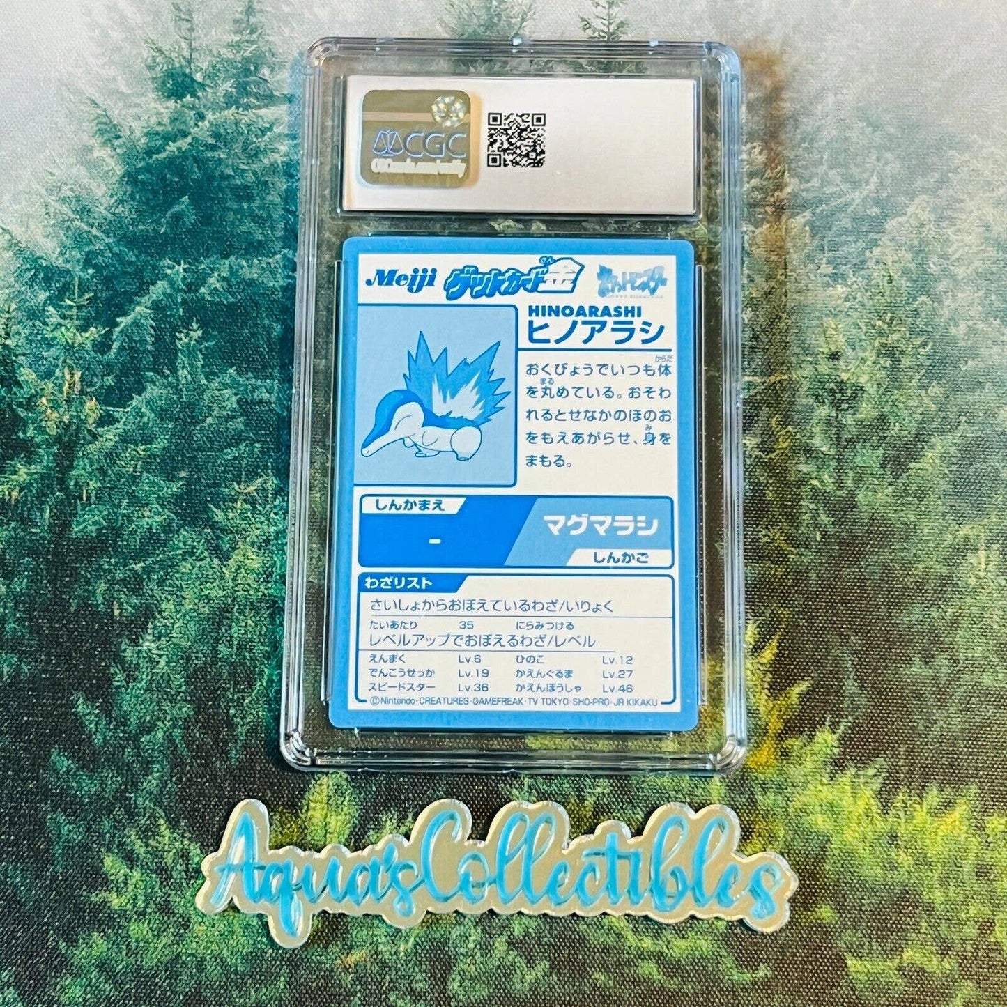 CGC 8.5 NM/MINT Cyndaquil Hinoarashi Pokemon 2000 Japanese Meiji Promo (PSA/BGS)