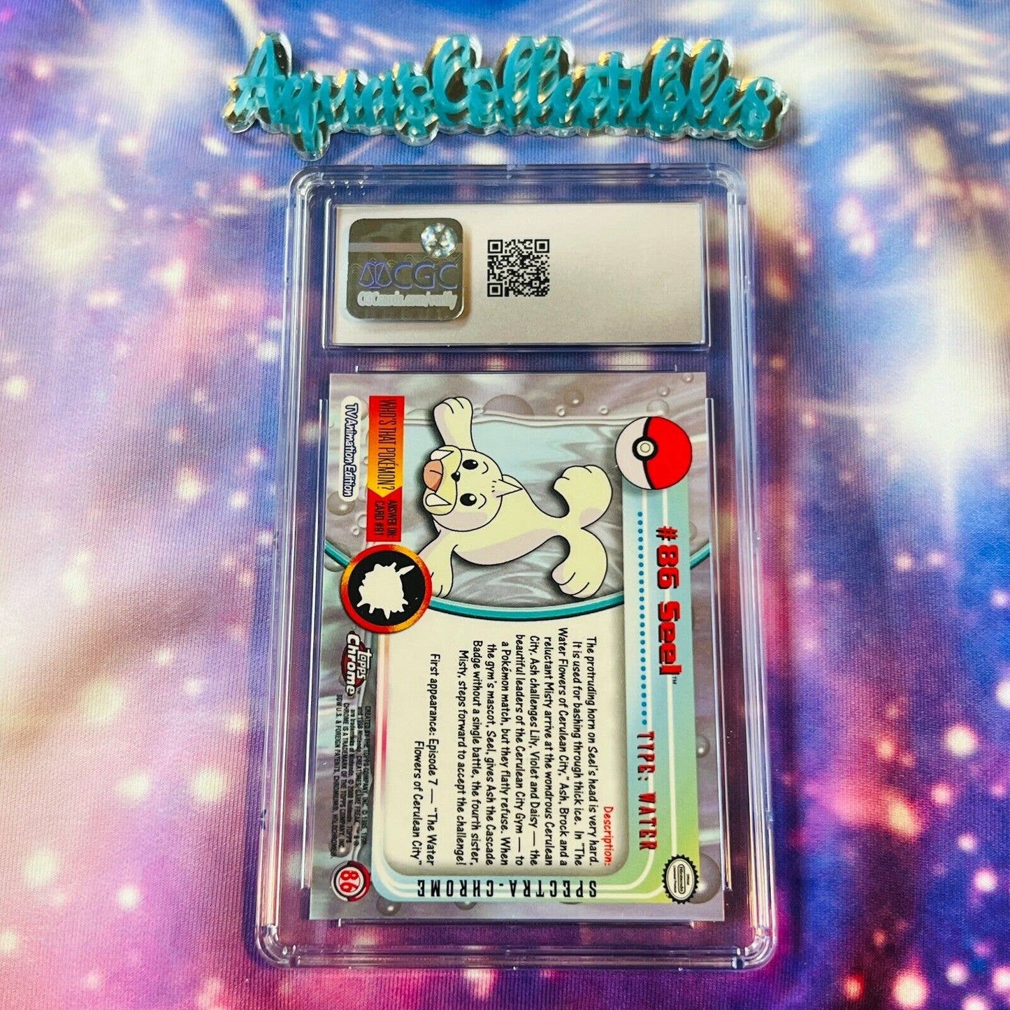 CGC 9 MINT Seel Spectra #86 Pokemon 2000 Topps Chrome Holo Rare (PSA/BGS)