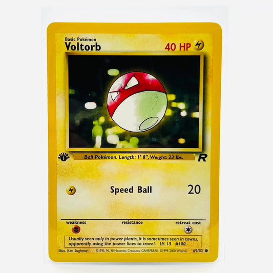 Pokémon Voltorb 1st Edition 69/82 Team Rocket WOTC TCG Common Card NM-MT