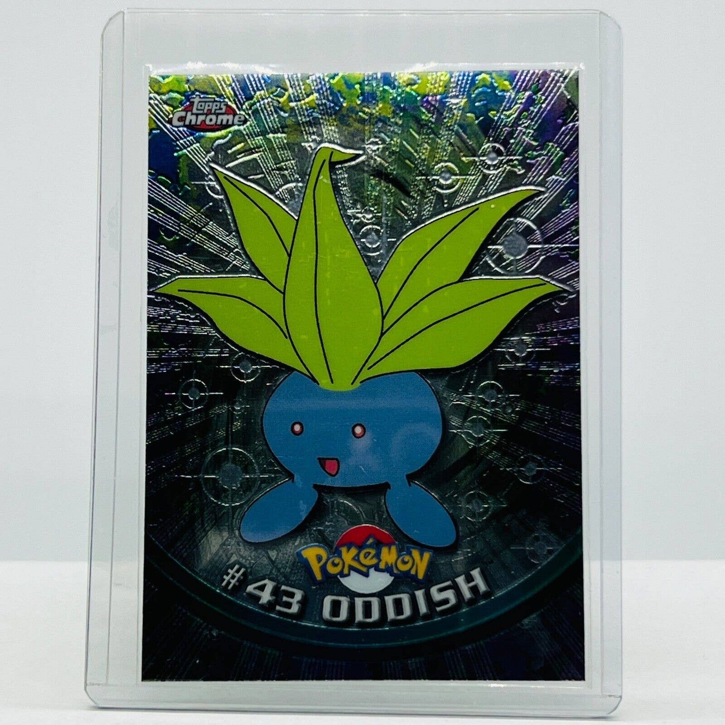 Pokémon Oddish #43 Pokemon 2000 Topps TV Animation Chrome Series 1 Holo Foil