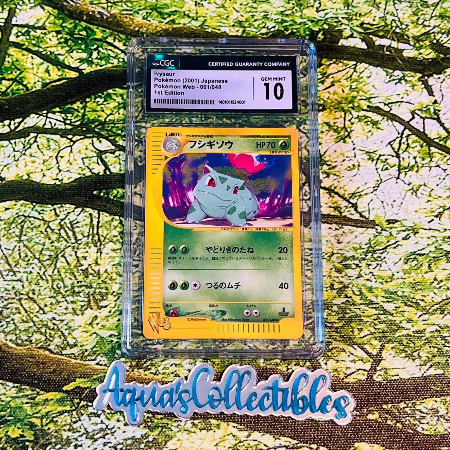 CGC 10 GEM MINT Ivysaur 1st Edition 001/048 Japanese Pokemon Web (PSA/BGS)