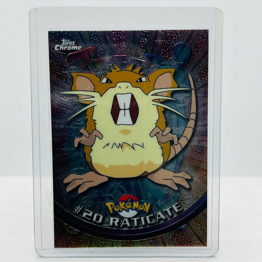 Pokémon Raticate #20 Pokemon 2000 Topps TV Animation Chrome Series 1 Holo Foil