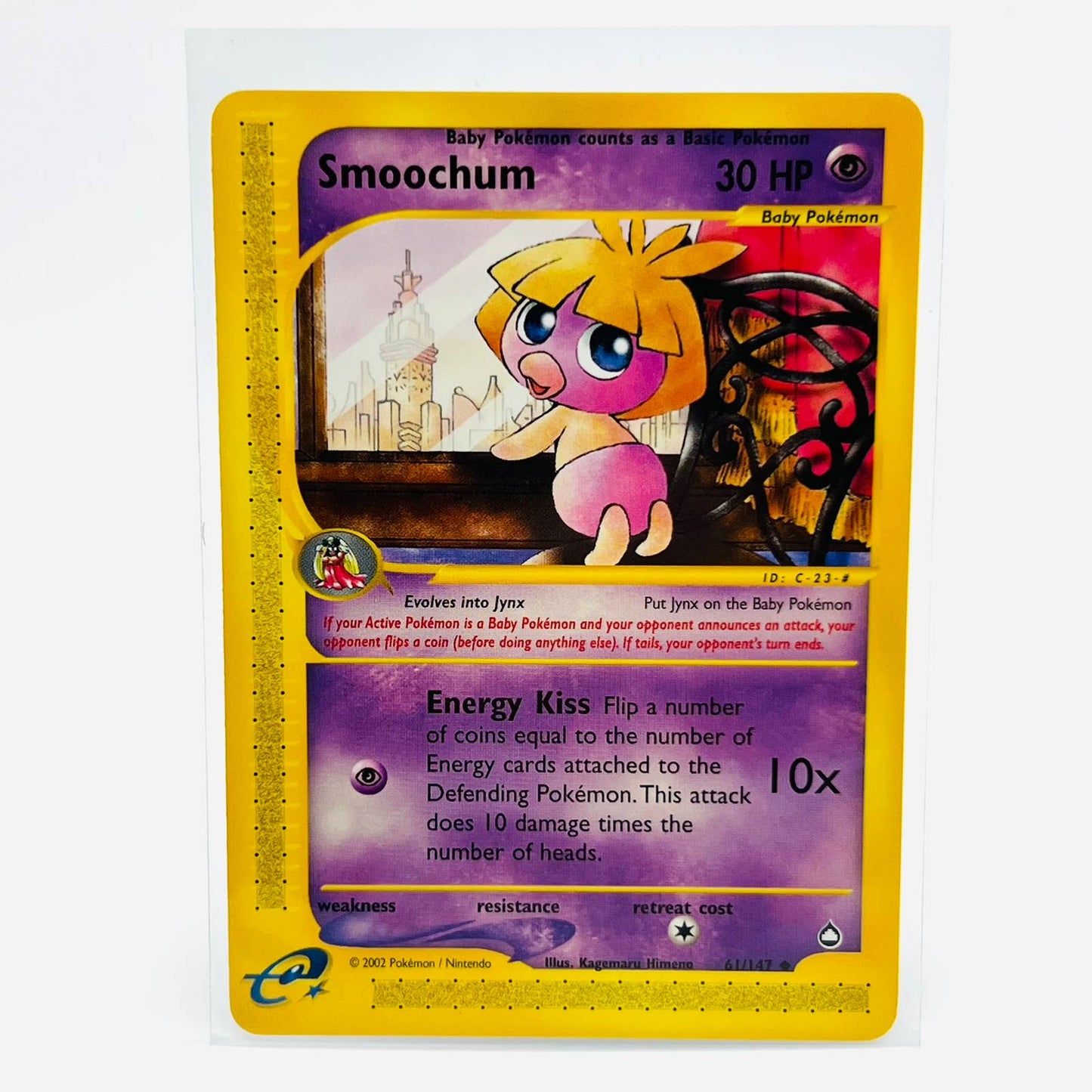 Pokémon Smoochum 61/147 Aquapolis WOTC TCG Pokemon Uncommon Card NM-MT