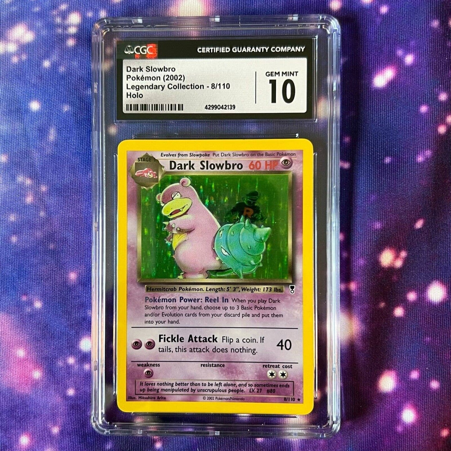 CGC 10 GEM MINT Dark Slowbro 8/110 Pokémon Legendary Collection Holo (PSA/BGS)