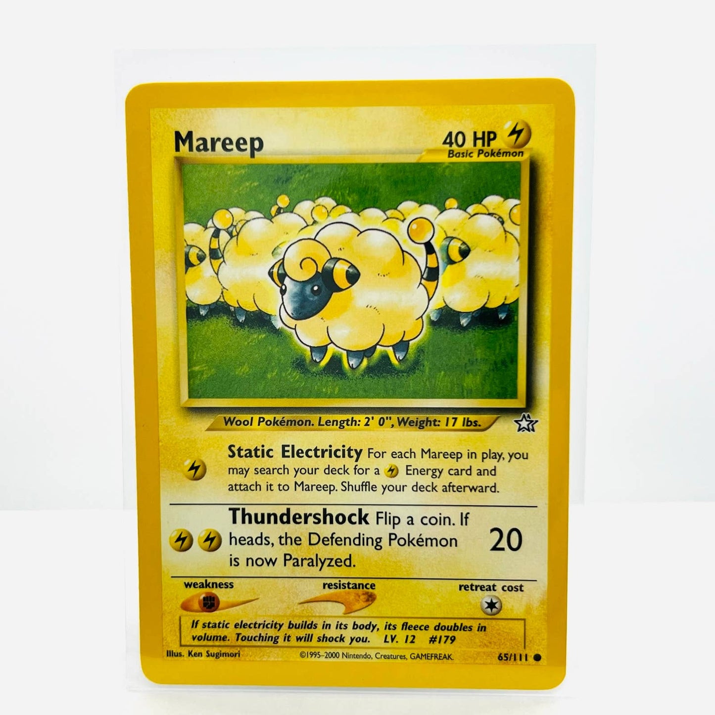 Pokémon Mareep 65/111 Neo Genesis Unlimited WOTC Pokemon Common Card NM-MT