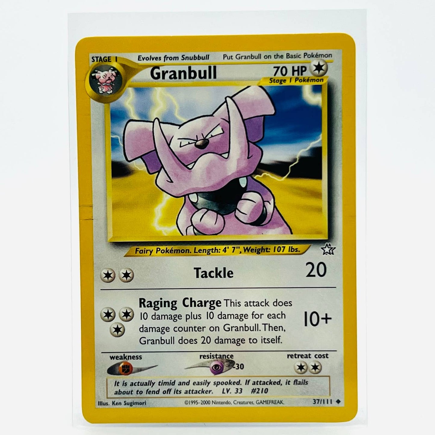 Pokémon Granbull 37/111 Neo Genesis Unlimited WOTC Pokemon Uncommon Card NM-MT