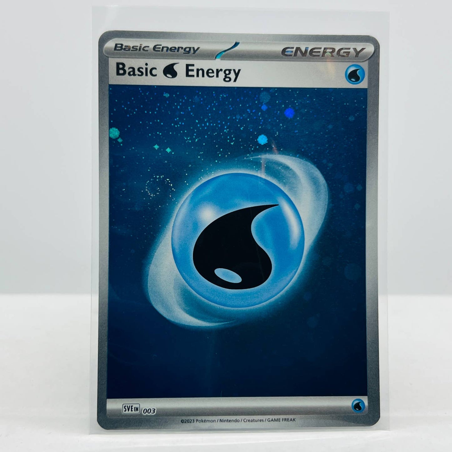 Pokémon Water Energy SVE 003 Scarlet & Violet 151 TCG Swirl Cosmic Holo NM-MT