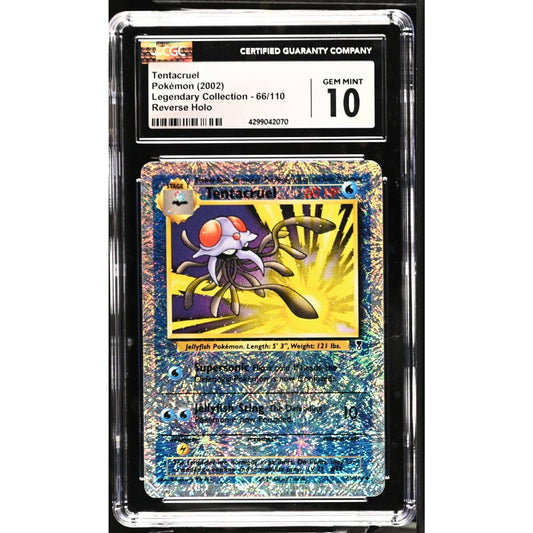 CGC 10 GEM MINT Tentacruel 66/110 Pokémon Legendary Collection Reverse (PSA/BGS)