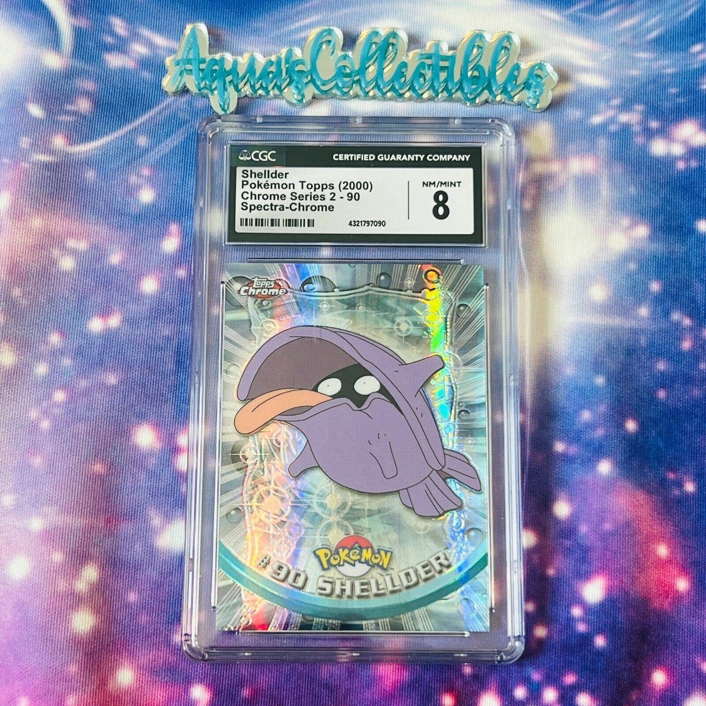 CGC 8 NM/MINT Shellder Spectra #90 Pokemon 2000 Topps Chrome Rare (PSA/BGS)